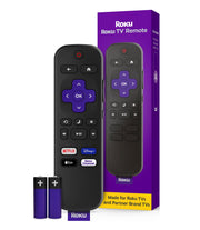 Roku TV Remote Control (Official Manufacturer Product) | Simple Setup & Pre-Set App Shortcuts - Replacement Remote Compatible with RokuTV Models ONLY (Not Roku Players)