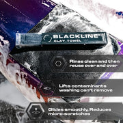 Blackline Synthetic Clay Towel 12"x12" - Clay Bar Alternative, Detailing | Synthetic clay towel lifts tar, sap & road film for a glass-smooth finish. Smoother than a clay bar, reusable, preps for wax