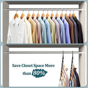 AMKUFO 6 Pack-Closet-Organizers-and-Storage, Space-Saving-Hangers Black