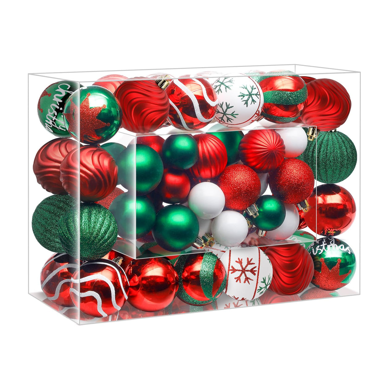 SHareconn 66Pcs Christmas Tree Decorations, Christmas Tree Ornaments Set