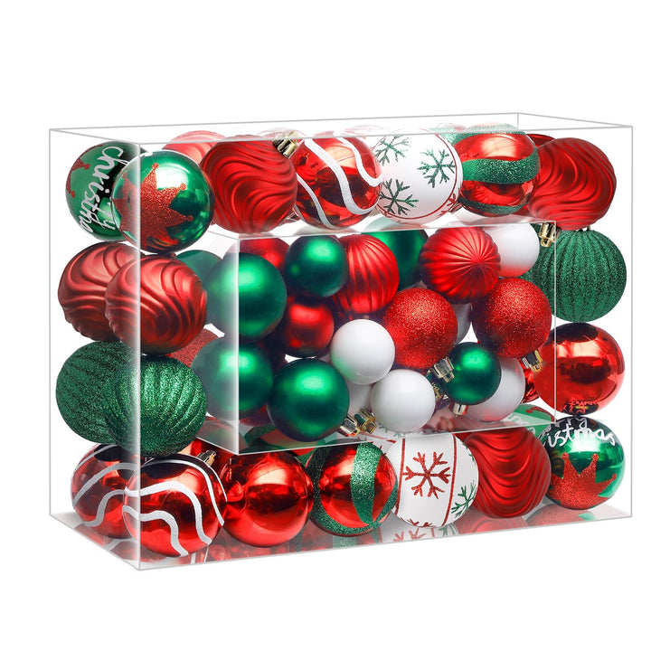 SHareconn 66Pcs Christmas Tree Decorations, Christmas Tree Ornaments Set