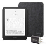 Amazon Kindle Paperwhite Bundle: Includes, Amazon Kindle Paperwhite 16GB | Black, Fabric Cover| Black, & Power Adapter