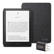 Amazon Kindle Paperwhite Bundle: Includes, Amazon Kindle Paperwhite 16GB | Black, Fabric Cover| Black, & Power Adapter