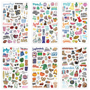 bloom daily planners Holiday Seasonal Planner Sticker Sheets - Vintage Seasonal Sticker Pack - Removable & Repositionable - Over 310 Stickers Per Pack!
