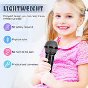 NUOBESTY Kids Pretend Microphone Toy Plastic Fake Microphone Prop Costume | For Birthday Party Favors Pretend Play Black