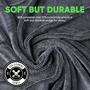 KKV 2-Pack Microfiber Towels for Cars (36"x 24"), Single-Sided Twisted Loop Car Towels, Super Absorbent, Scratch-Free and Streak-Free Car Drying Towels for SUVs and Trucks
