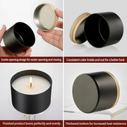 MGLIFEUL 4oz Candle Tins Jars Cans with Lids and Wax Wick for Making Candle | Black Empty Candle Containers for Small Business & Beginners Commercial candle-making DIY Candle Supplies (Black,4oz,12pcs)