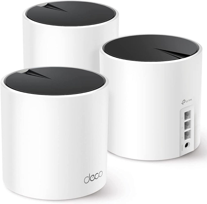 TP-Link Deco X55 AX3000 WiFi 6 Mesh System, Deco X55(3-Pack) | Covers up to 6500 Sq.Ft. , Replaces Wireless Router and Extender, 3 Gigabit ports per unit, supports Ethernet Backhaul
