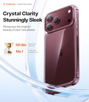 TORRAS for iPhone 18 Pro Case Crystal Clear, Upgraded Anti-Yellowing, 6.3'' | 2026 Upgraded Non-Yellowing, Military-Grade Protection, Ultra-Slim Soft Bumper Case for iPhone 18 Pro Phone Case Anti-Scratch
