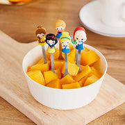 HENWAFX Stainless Steel Fruit Fork for Home (Cartoon+ fairy princess) | Cute Set of 6 Fruit Forks with Holder