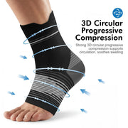 PAPLUS 6 Pairs Compression Socks Women & Men for Plantar Fasciitis Relief | Open Toe Ankle Brace with Arch & Ankle Support, Plantar Fasciitis Socks for Achilles Tendonitis Relief, Heel Pain & Swelling