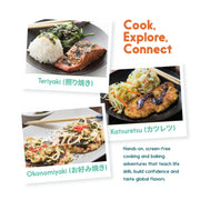 eat2explore Cooking Kits for Kids 17 Pcs – Interactive & Educational Kids Cooking Sets Real for Ages 5 and Up,3 Recipe Cards & Global Ingredients – Fun for Young Chefs (Japan Edition)