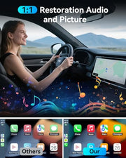 Burnt Sugar Wireless Carplay Adapter for iPhone 2026 Upgraded, Ultra-Mini USB for Apple Car Play Convert Wired to Wireless, Stable Low-Lag GPS Plug & Play for iOS 10+ & Cars from 2016+ (Jet Gray)