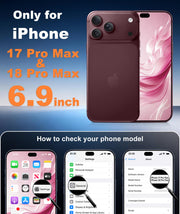 FNTCASE for iPhone 18 Pro Max / 17 Pro Max Case Fit for MagSafe Burgundy | Translucent Magnetic Slim Shockproof Protective Cover with Screen Protector, Military Grade Drop Protection