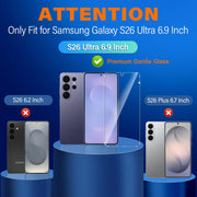 firtstnow 3 Pack for Samsung Galaxy S26 Ultra Screen Protector Tempered Glass + 3 Pack Camera Lens Protector, Military Grade Shatterproof, 9H Hardness, Fingerprint Unlock,Case Friendly 6.9 Inch
