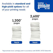 Brother Genuine High Yield TN660 Toner Cartridge, Replacement, Page Yield Up to 2600, Amazon Dash Replenishment, Black, 1 Pack