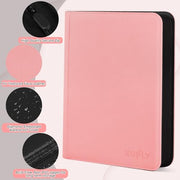 Zofly 9 Pocket Card Binder, Premium Zip Trading Card Binder 540 Cards, Pink | 540 Capacity Side-Loading Card Storage Album in 30 pages, Pink PU Card Collection Binder for Gifts, TCG, MTG, Sport Cards