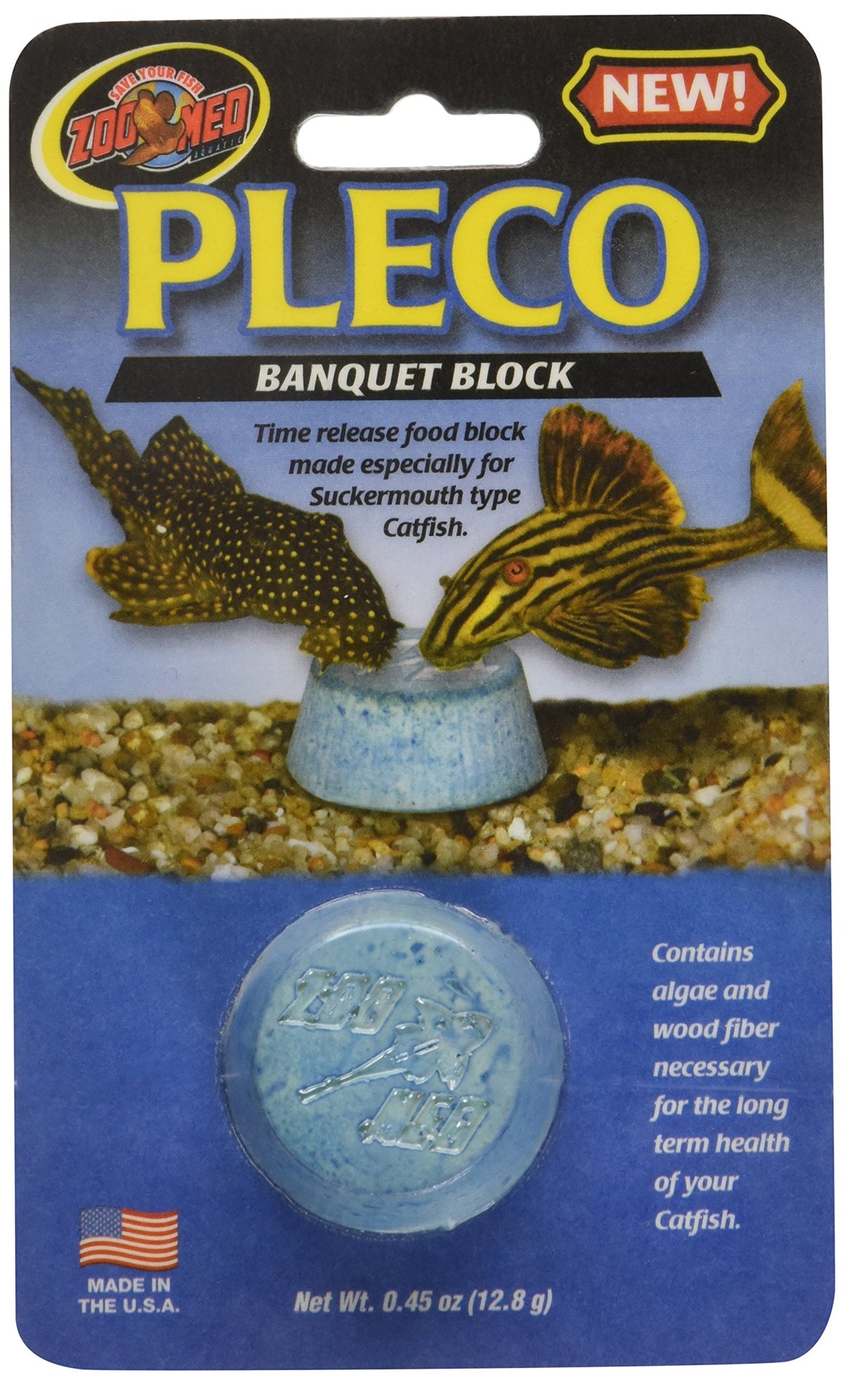 Zoo Med Laboratories Pleco Banquet Block Black 0.45 Ounce (Pack of 1)