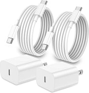 iPhone 18 17 16 15 Charger Fast Charging 2Pack Apple USB C Charger Block | Type C Chagrer Fast Charging with 6FT USBC to C Charger Cable for iPhone 18 17 16 15/Pro/Pro Max/iPad
