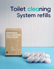 LFBEAR Disposable Toilet Cleaning System - Toilet Brush Kit with 36 High-Performance Refills, Wall Mounted Toilet Brush and Holder for Deep Cleaning Bathroom (Toilet Brush+18 Refills)
