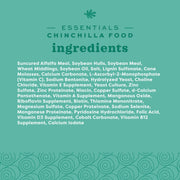 Oxbow Essentials Chinchilla Food, Made with Oxbow Alfalfa, Vitamin & Mineral Rich Food for Chinchillas, Small Animal Pet Pellets, Made in USA, High Fiber, 10 lb Bag