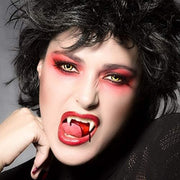 Zhanmai 12 Pairs Vampire Teeth Fangs 4 Sizes Halloween Party Accessories | Fake Vampire Fangs for Cosplay, Halloween Party Costume Accessories, Masquerade Dress up Favors, 12 Pairs 4 Sizes 2 Pellets