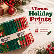 Christmas Jelly Roll Fabric for Quilting, 40 Precut 2.5" x 44" 100% Cotton Fabric Strips | Holiday Quilting Fabric Bundle for Sewing, Christmas Quilt Projects & DIY Crafts (Mistletoe Lane)