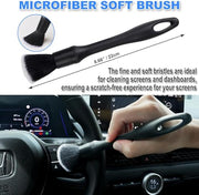 7PCS Car Detailing Brush Set, Ultra Soft Boars Hair Car Interior Detailing Brushes, Car Interior Detailing Kit, Car Cleaning Gel Supplies Kit, Car Dust Brush, Car Accessories for Truck, Suv, Interior