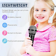 NUOBESTY Kids Pretend Microphone Toy Plastic Fake Microphone Prop Costume | For Birthday Party Favors Pretend Play Black