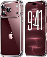 Mkeke for iPhone 18 Pro Case Clear [Not-Yellowing] | [Military-Grade Drop Protection] Shockproof Protective Phone Bumper 2026