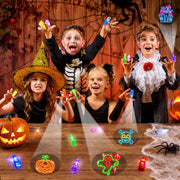 40 Halloween Finger Lights Party Favors for Kids Goodie Bag Stuffers Prizes | Light Up Halloween Toys Bulk Treats Non Candy Classroom Prize Trick or Treat Giveaways Halloween Trinkets Pinata Fillers