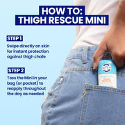 Megababe Thigh Rescue Anti-Chafe Stick Mini | Travel size, great for on-the-go | Prevents skin chafe & irritation | Thighs, arms, bra-lines & more