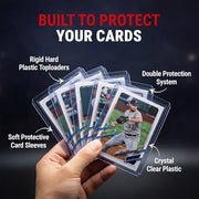 Ultra Pro 3" x 4" Clear Regular Toploader & Card Sleeves Bundle,100 Pack | Soft Protective Sleeves, Rigid Plastic Holders, Archival-Safe Material, Clear Display, Ideal For Collectors And Card Storage