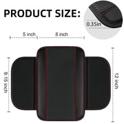 NBTEPEM 6 PCS Car Steering Wheel Cover Set, Microfiber Leather Steering Wheel Covers Universal 14.5-15 inch, Center Console Cover, Seat Belt Cushion, Cup Holder Coaster, Car Accessories Set Red