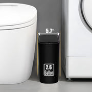 TIPGO Automatic Small Bathroom Trash Can with Lid, 2.6 Gallon, Black | Motion Sensor, Plastic, Touchless, Odor Control, Smart Garbage Can, Battery Operated, Manual Button, for Bedroom, Office,RV
