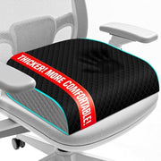 Seat Cushion, Office Chair Cushion, Chair Pad, Large, Black, Large | Memory Foam, Washable Cover, Non-slip Bottom, Portable Handle, for Office, Home and Car
