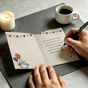 FSSDAS Funny Halloween Birthday Card for Women Men, Spooky Birthday Card | Happy Halloween Birthday Cake Card for daughter, best friends, Him, Her, Happy Boo-irthday Gift for Kids, with Envelope,