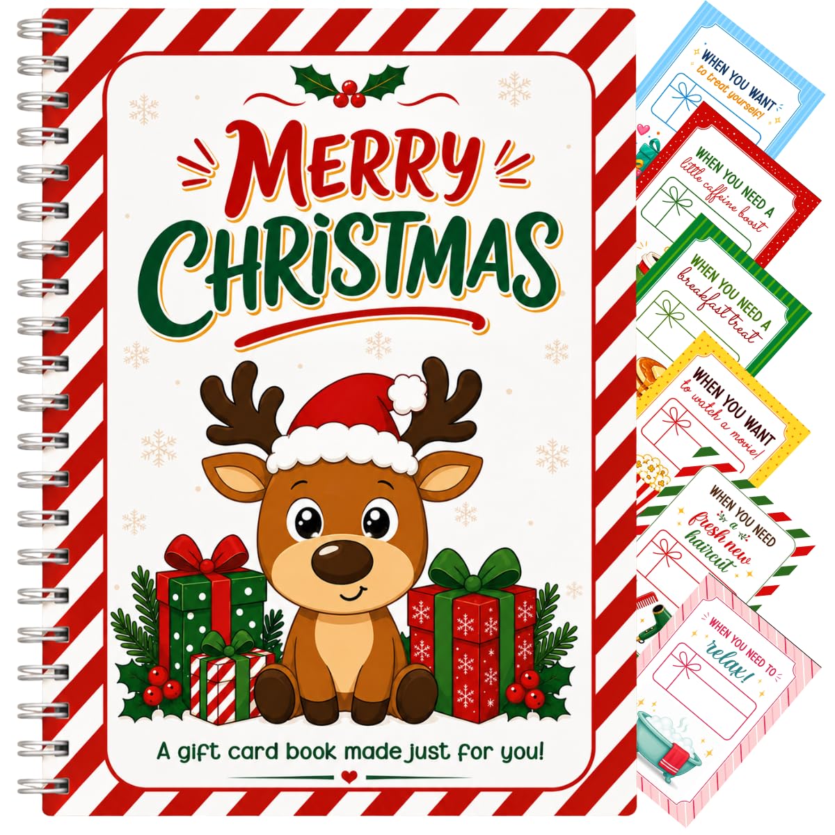 Merry Christmas Gift Card Book For Teens, Christmas Gift Card Holder Book | Christmas Gift Card Book For Adults, Kids, Teens; 5x7in Easy to Gift, Gift Arrives Before Christmas, Premium Digital Printing