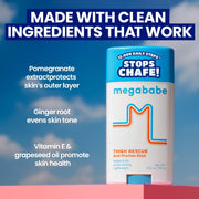 Megababe Thigh Rescue Anti-Chafe Stick | Prevents Skin Chafe & Irritation | Thighs, arms, Bra-Lines & More