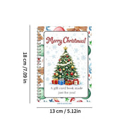 DIY Spiral Bound Christmas Gift Card Book, 5x7 Holiday Gift Booklet,4 Pack | 10 Themed Pages,Spiral Binding,Add Cards,Coupons,Write-In Notes,Festive Christmas Holiday Designs,Greeting Card Book