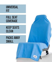 Seat Hoodie Microfiber Seat Hoodie Hooded Towel Seat Cover (Black) | Keep Your Seats Clean & Dry - Machine Washable, Universal Fit Protects Against Sweat, Wet Gear & Sandy Beach Trips