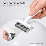 aumuca Undercoat Rake for Dogs, Deshedding & Dematting Comb for Cats, Horse | Dog grooming rake & dog shedding brush in one | Lifts undercoat in a single pass | Gentle on matted hair & sensitive skin