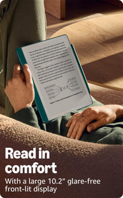 Like-New Amazon Kindle Scribe (64GB) - Your notes, documents and books, all in one place. With built-in AI notebook summarization. Includes Premium Pen - Metallic Jade