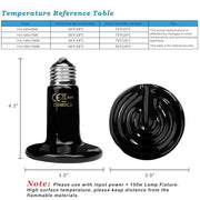 DOMICA 150W 2 Pack Reptile Heat Bulb, Beared Dragon Ceramic Heat Emitter, E26 No Light Night Use Heater Bulbs for Turtle, Lizard, Snake, Amphibians, Pet Brooder Coop Chicken (150W-Large Tank)
