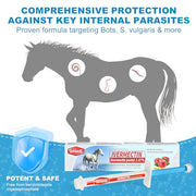 Ivermectin Equine Paste 1.87% – Apple Flavored Oral Dewormer for Horses, 6-Pack