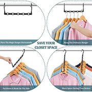 AMKUFO 6 Pack-Closet-Organizers-and-Storage, Space-Saving-Hangers Black