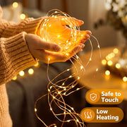 litogo 4 Pack Fairy Lights Battery Operated with Timer, 10FT String Lights | 30 LED Mini Fairy Light, Waterproof Soft Wire Lights for Indoor Home Bedroom Wedding Christmas Decorations, Warm White