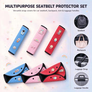 UQIANPLS Seat Belt Cover Pad, Neck & Abdomen Cushion,Blue | Soft and Breathable Straps Cover Support Suitable for Every Passenger