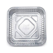 Fig & Leaf (35 Pack) 8” x 8” Square Baking Cake Pans with Plastic Dome Lids | Heavy Duty l Disposable Aluminum Foil Tins l Portable Food Containers l Perfect for Roasting Oven Toaster Cooking