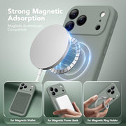 SuydanBox Magnetic for iPhone 18 Pro Case/iPhone 17 Pro Case Silicone | Fit for MagSafe,Screen Protector,Full Camera Protection,Shockproof Protective Phone Case for iPhone 18 Pro/17 Pro Calke Green